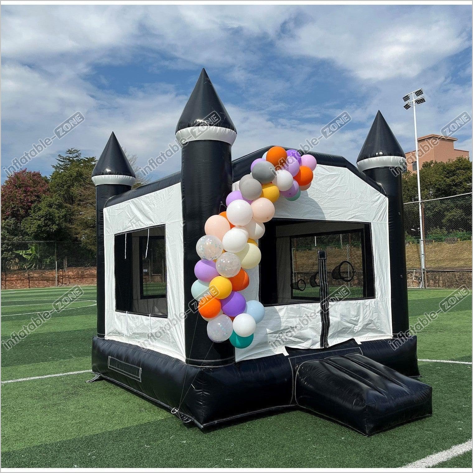 Black Kids Inflatable Bounce House, Hot Sell Bounce House With Slide For Party Events - Inflatable-Zone
