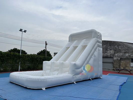 White Wedding Inflatable Bouncer Water Slide Elegant Fun for Weddings & Celebrations