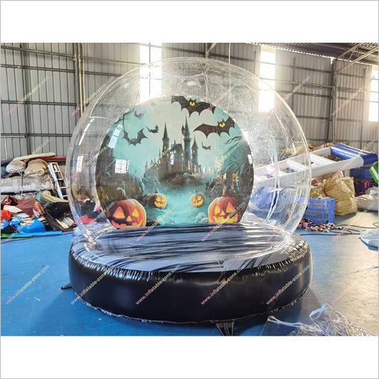 Airblown Inflatable Snowglobe Bubble Transparent Tent Fun Photo Booth Halloween Snow Globe With Bats - Inflatable-Zone