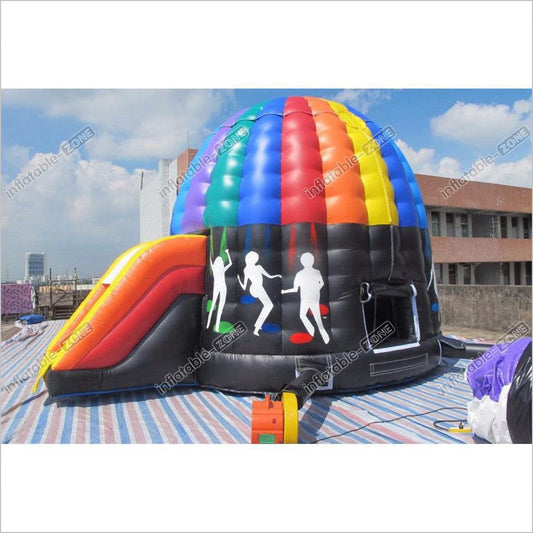 Inflatable Jump House Disco Bouncy Castle With Slide Bounce Jumper Moonwalk Party - Inflatable-Zone