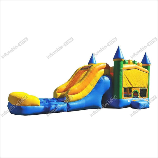 Large Bounce House Water Slide Combo Jump N Fun Inflatables Happy Hop Bouncy Castle - Inflatable-Zone