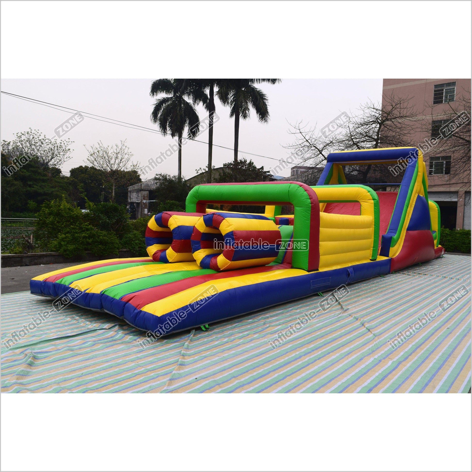 Blow Up Slide Obstacle Course Large Inflatable Assault Course Obstacle Jumpers For Rent - Inflatable-Zone