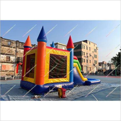 Jump Combo Waterslide Bouncy Castle Inflatable Water Playground Bounce House With Double Slide