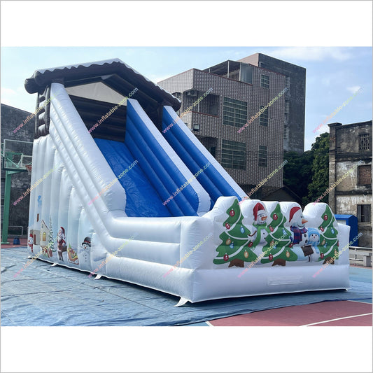 Christmas Slide Outdoor Inflatable Playground Jumper Rentals Near Me Best Adults Giant Inflatable Slide For Sale - Inflatable-Zone