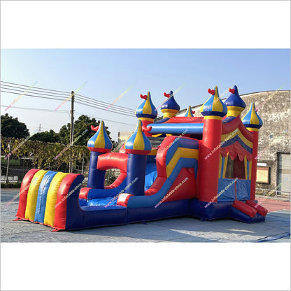 Circus Colours Inflatable Combos Bouncy Castle Slide And Pool Inflatable Parks Near Me Water Slide Bounce House Rental