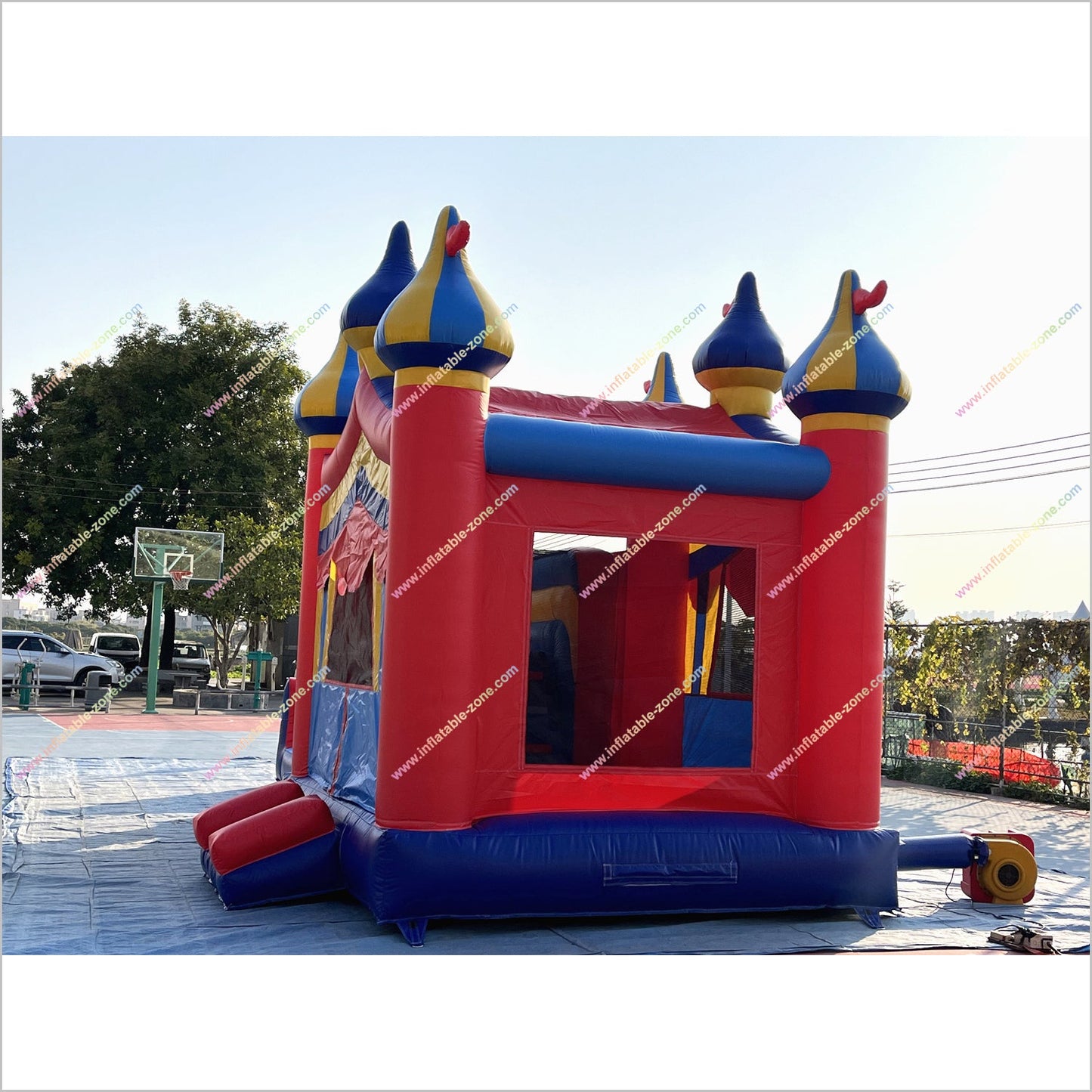 Circus Colours Inflatable Combos Bouncy Castle Slide And Pool Inflatable Parks Near Me Water Slide Bounce House Rental