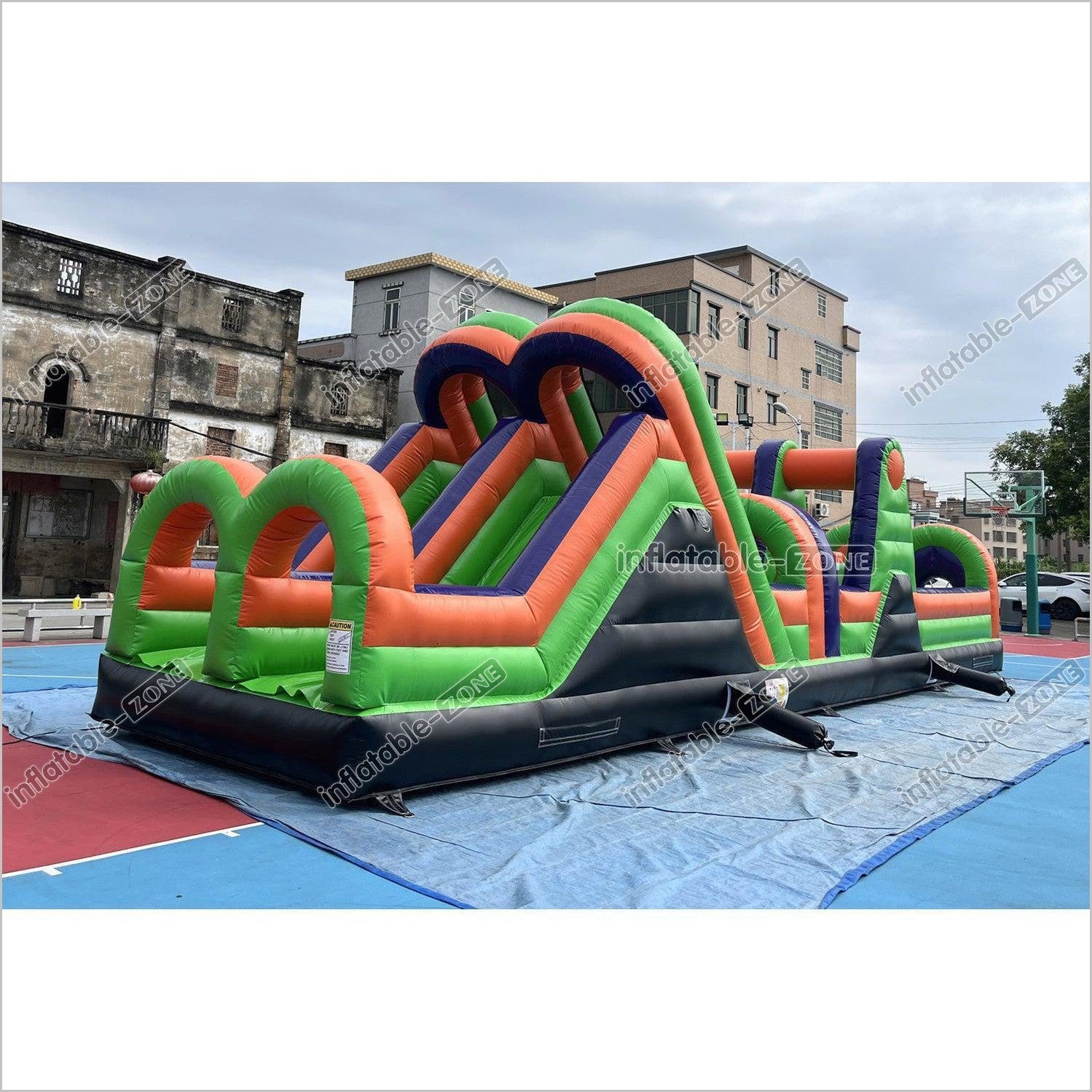 Commercial Obstacle Course Inflatable Interactive Games Obstacle Course Moon Bounce Outdoor Playground Slide - Inflatable-Zone