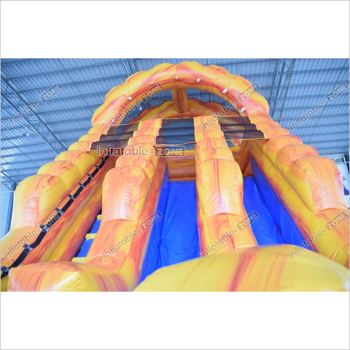 Slam N Curve Inflatable Water Slide Sunny Fun Largest Blow Up Splash Pool Double Lane Water Slide - Inflatable-Zone