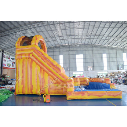 Slam N Curve Inflatable Water Slide Sunny Fun Largest Blow Up Splash Pool Double Lane Water Slide - Inflatable-Zone