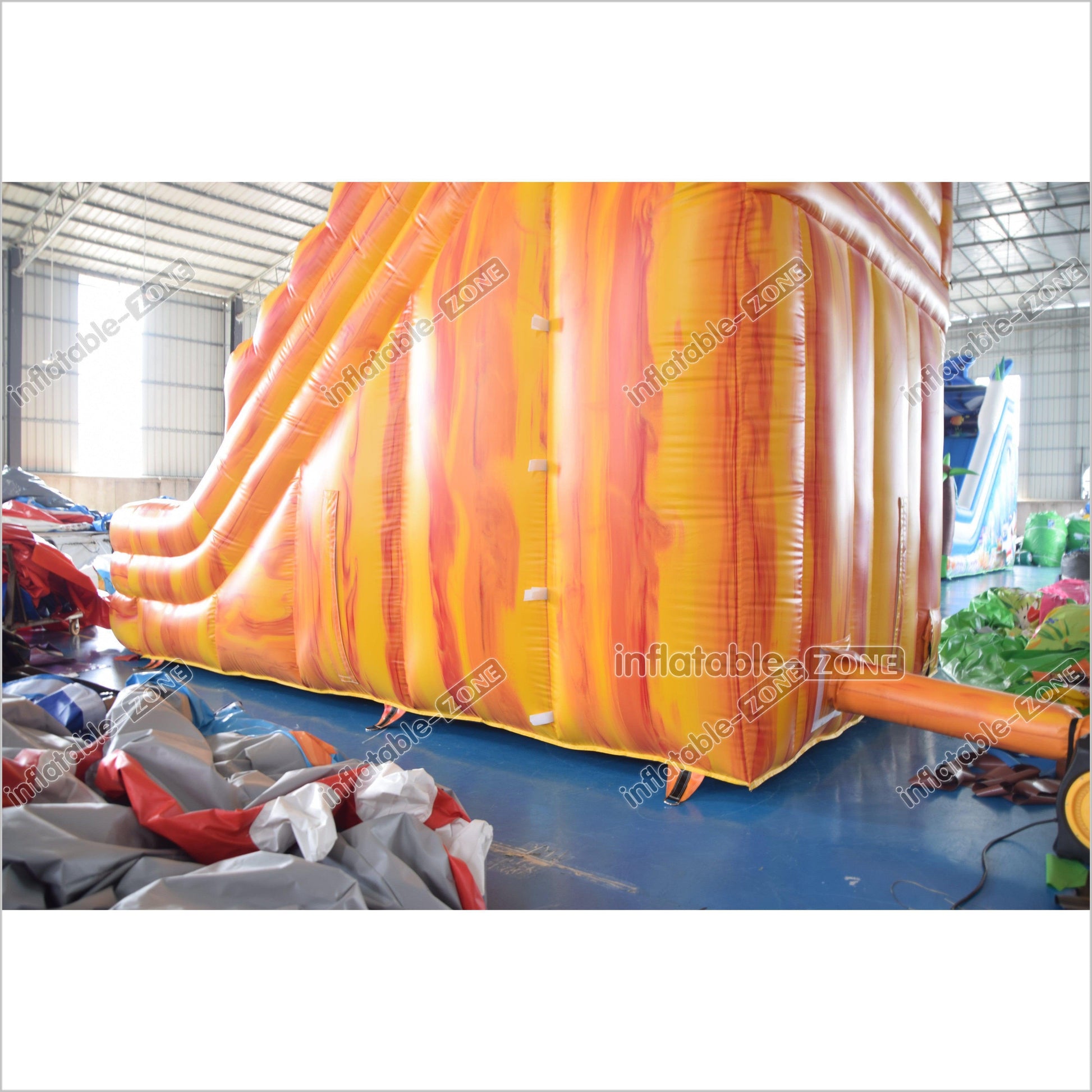 Slam N Curve Inflatable Water Slide Sunny Fun Largest Blow Up Splash Pool Double Lane Water Slide - Inflatable-Zone