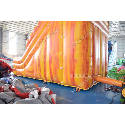 Slam N Curve Inflatable Water Slide Sunny Fun Largest Blow Up Splash Pool Double Lane Water Slide - Inflatable-Zone