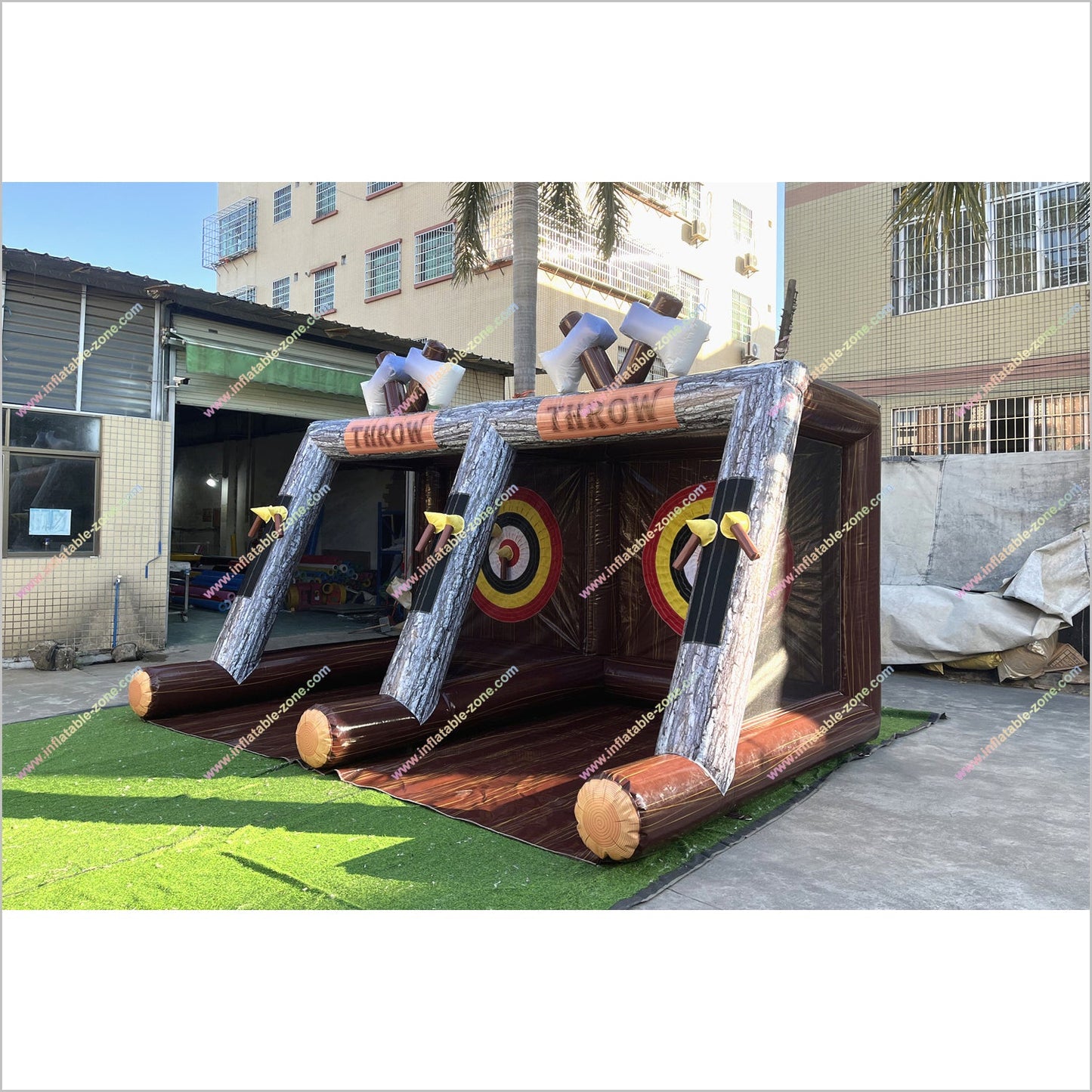 Double Sports Inflatable Axe Throwing Rental Play Equipment Near Me Axe Throw Games For Team Building