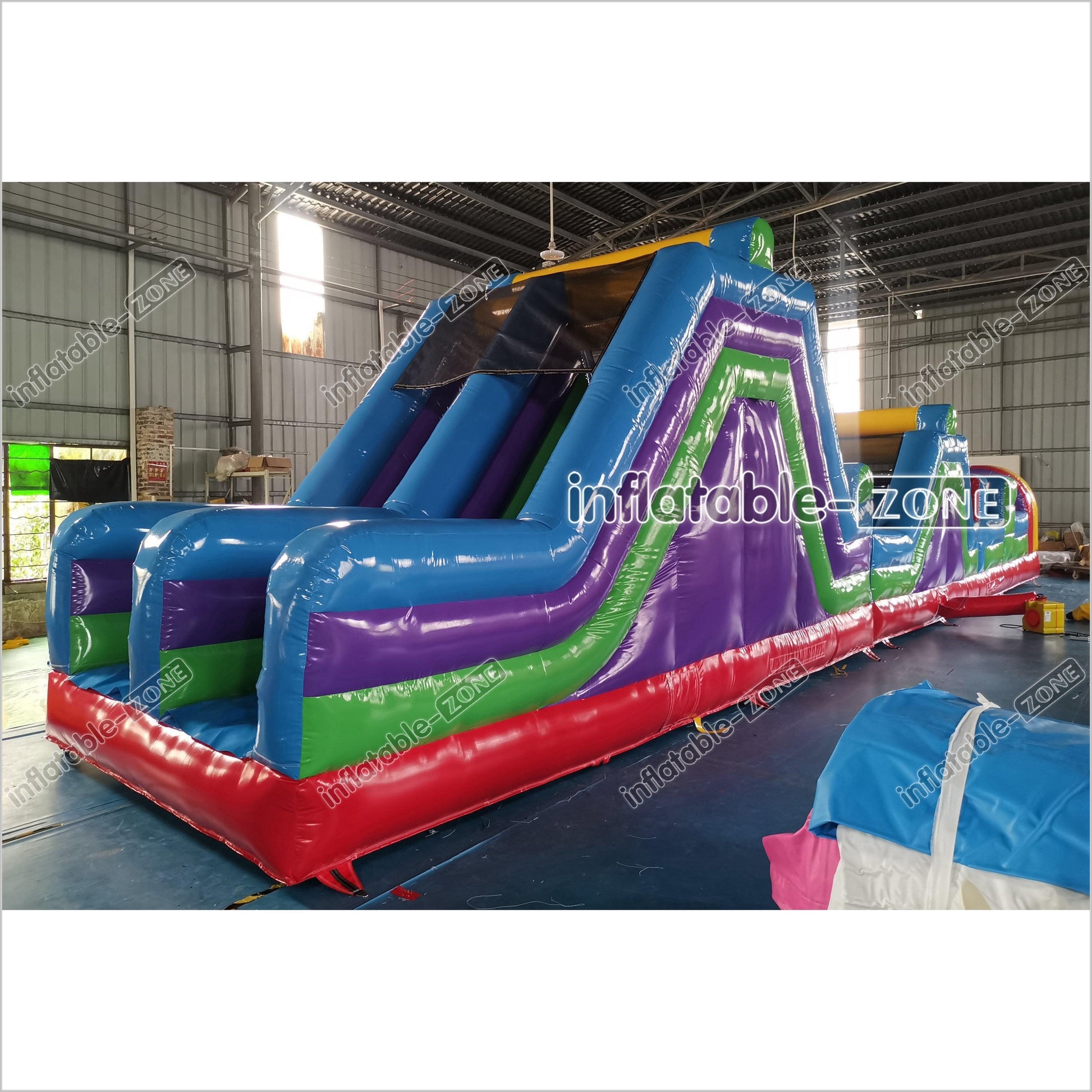 Giant Inflatable Obstacle Course Slip And Slide Fun Bouncy Obstacle Course For Adults And Kids - Inflatable-Zone