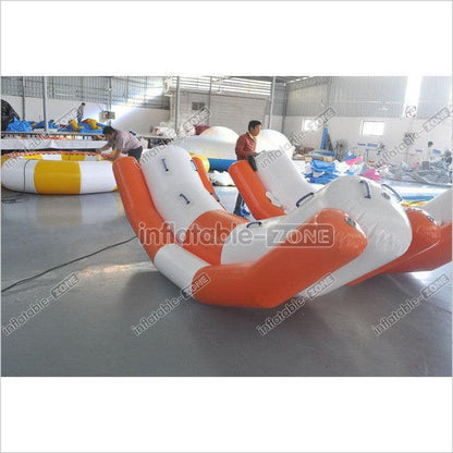 Inflatable Water Game Seesaw Orange Color, Inflatable Seesaw For Water Game