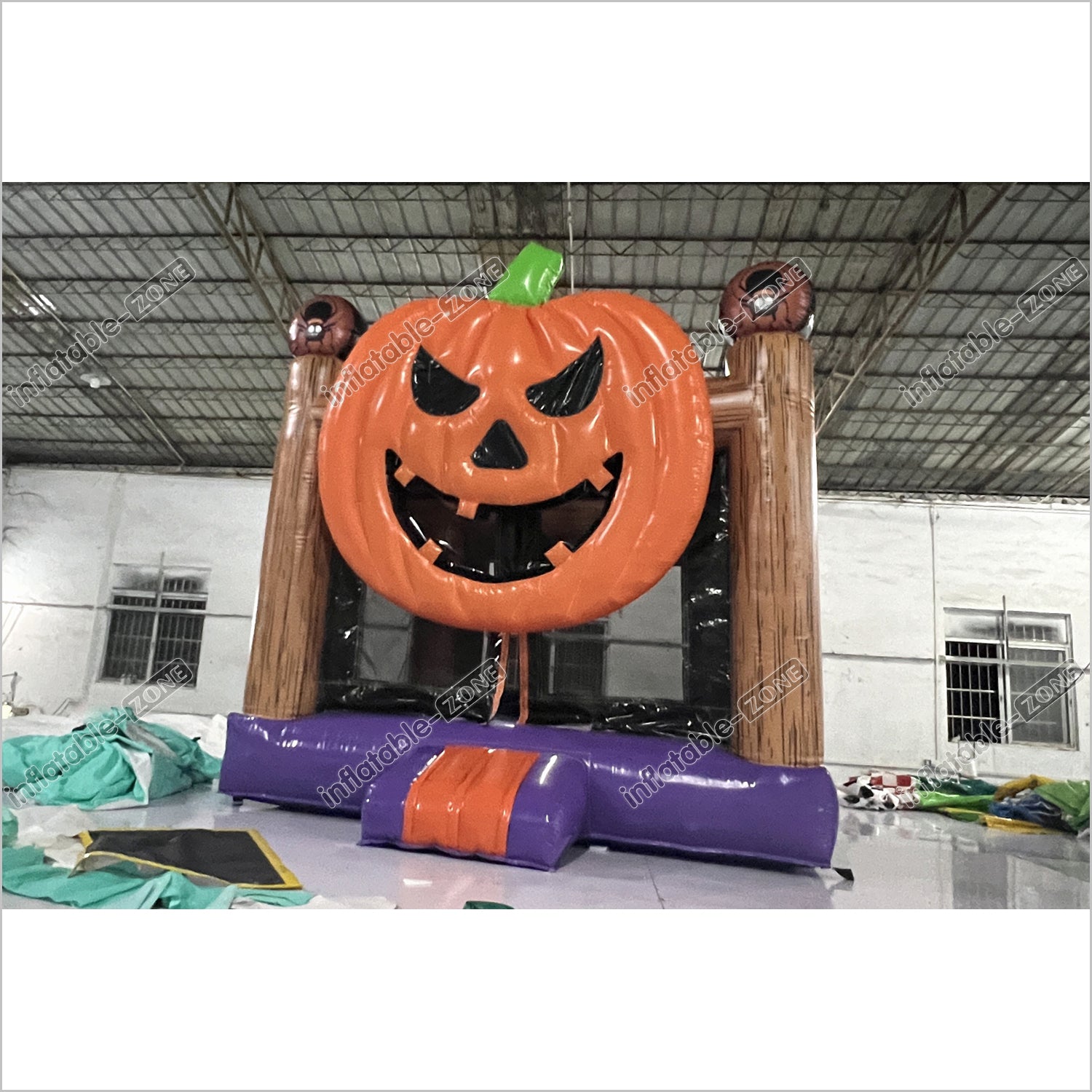 Halloween Jack O Lantern Bouncy Castle Indoor Playground Big Inflatable Pumpkin Jump House Rental Near Me - Inflatable-Zone