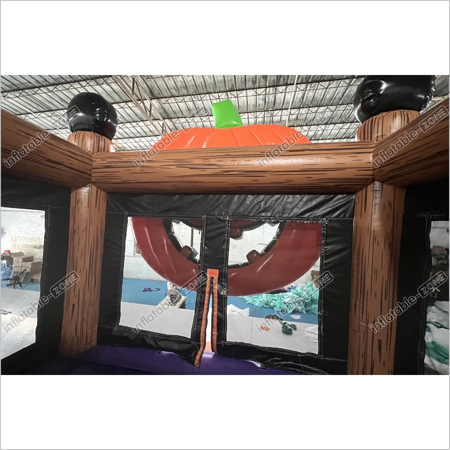 Halloween Jack O Lantern Bouncy Castle Indoor Playground Big Inflatable Pumpkin Jump House Rental Near Me - Inflatable-Zone