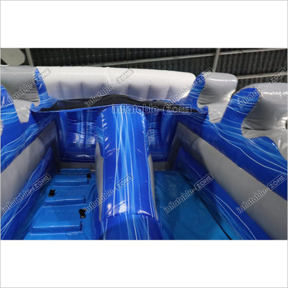 Happy Hop Inflatable Shark Slide Party Blow Up Commercial Inflatable Water Slide With Pool - Inflatable-Zone