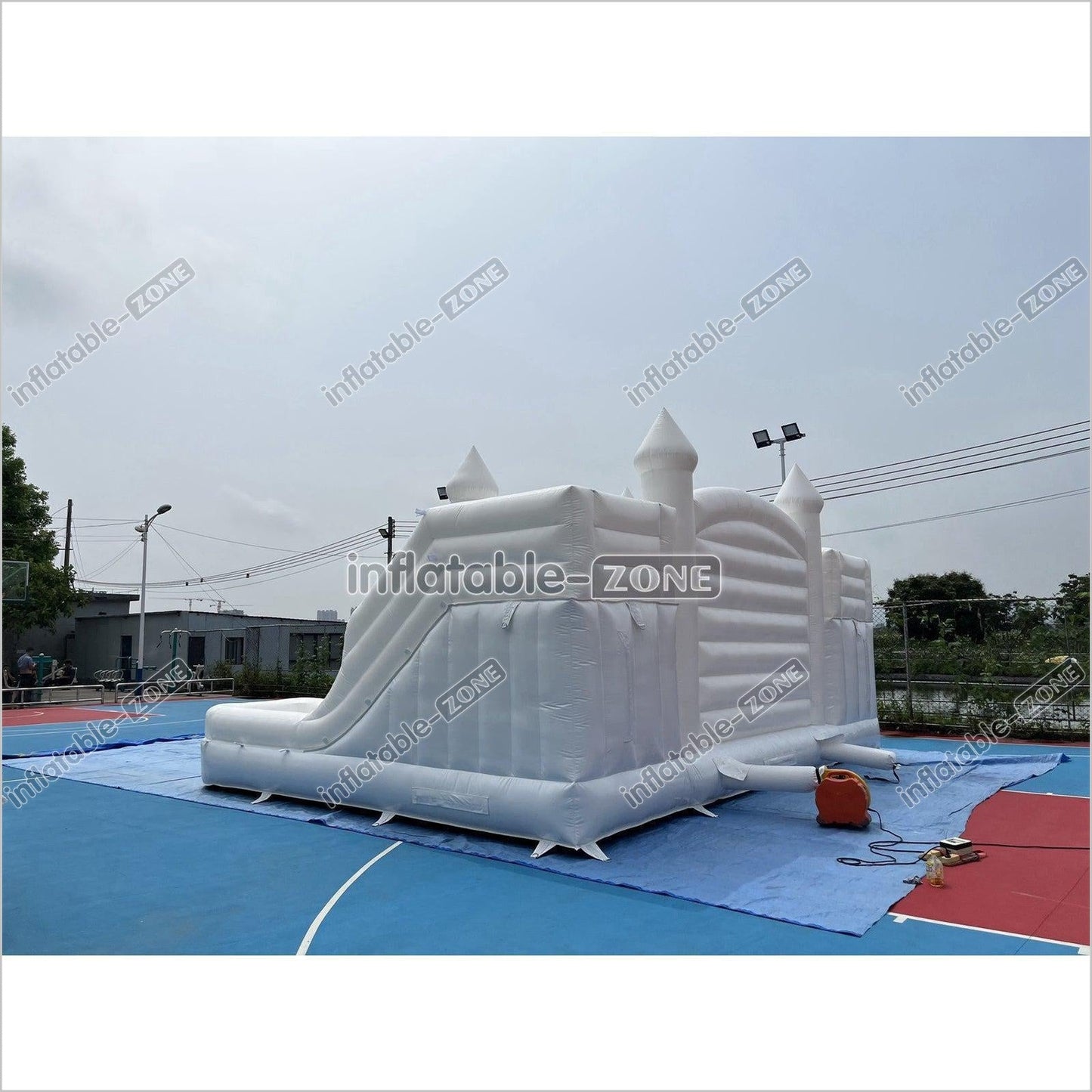 White Bouncer Castle Inflatable Water Slide Wedding Jumpy House Castle - Inflatable-Zone