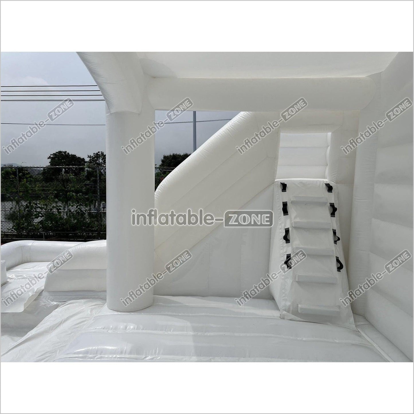 White Bouncer Castle Inflatable Water Slide Wedding Jumpy House Castle - Inflatable-Zone
