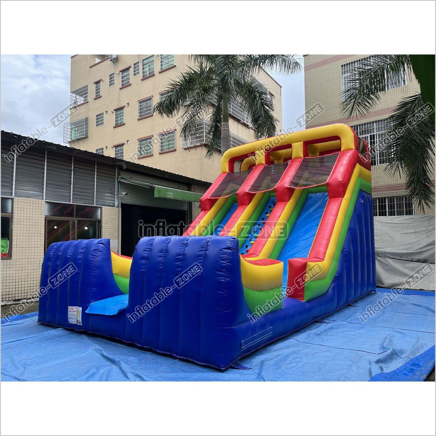 Inflatable Dry Slide Jumper Big Inflatable Slide Rainbow Large Blow Up Slide - Inflatable-Zone