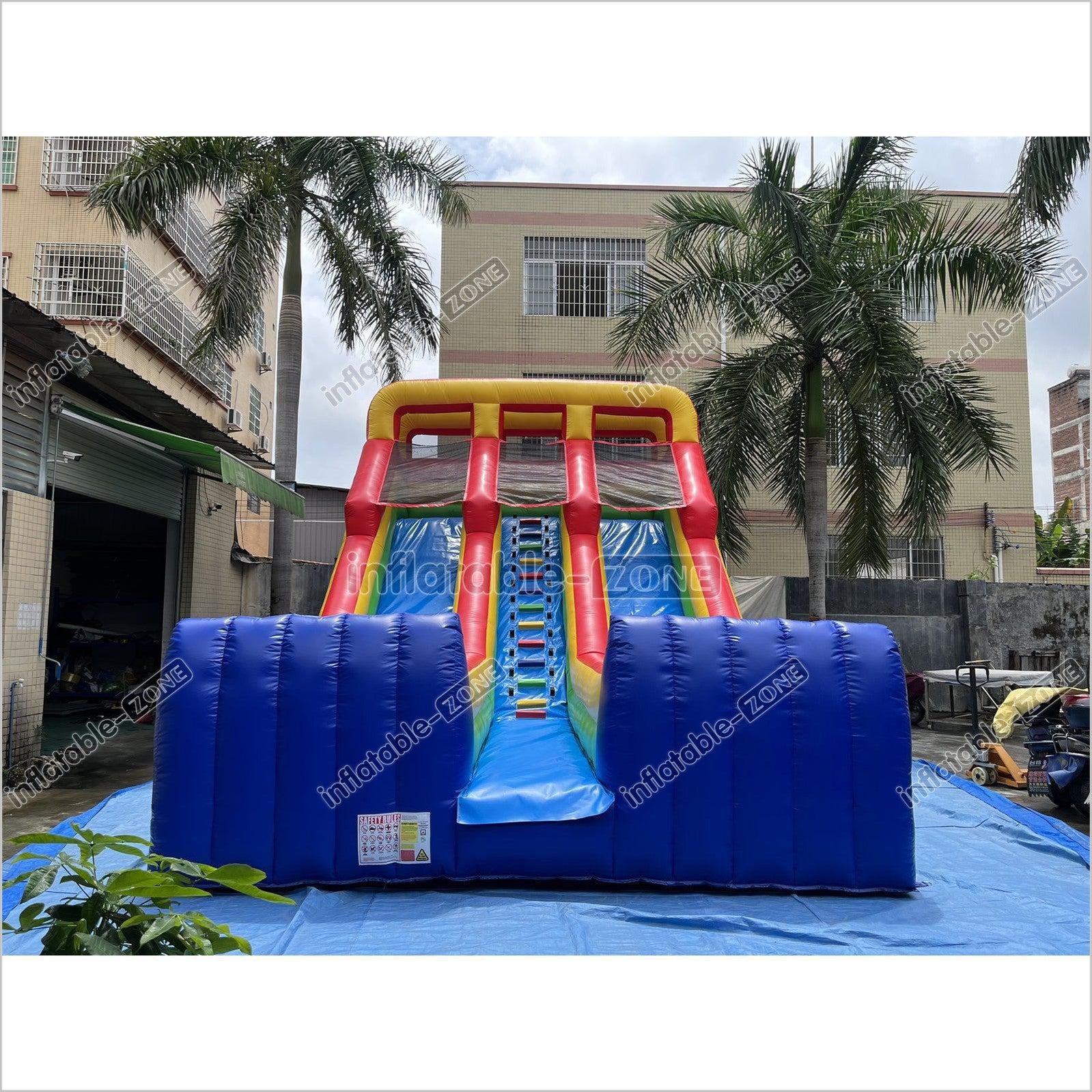 Inflatable Dry Slide Jumper Big Inflatable Slide Rainbow Large Blow Up Slide - Inflatable-Zone