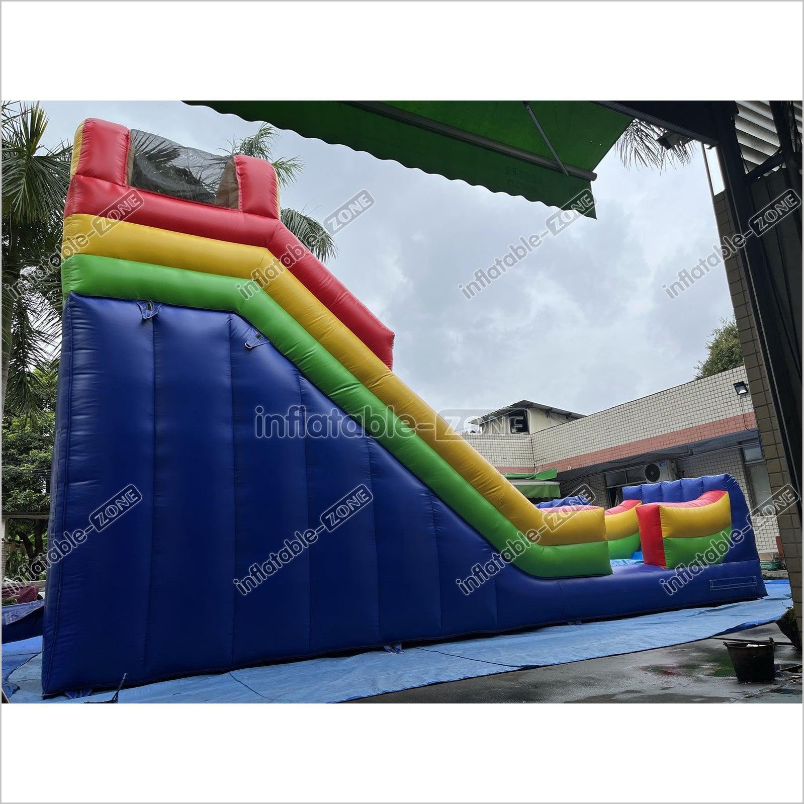 Inflatable Dry Slide Jumper Big Inflatable Slide Rainbow Large Blow Up Slide - Inflatable-Zone