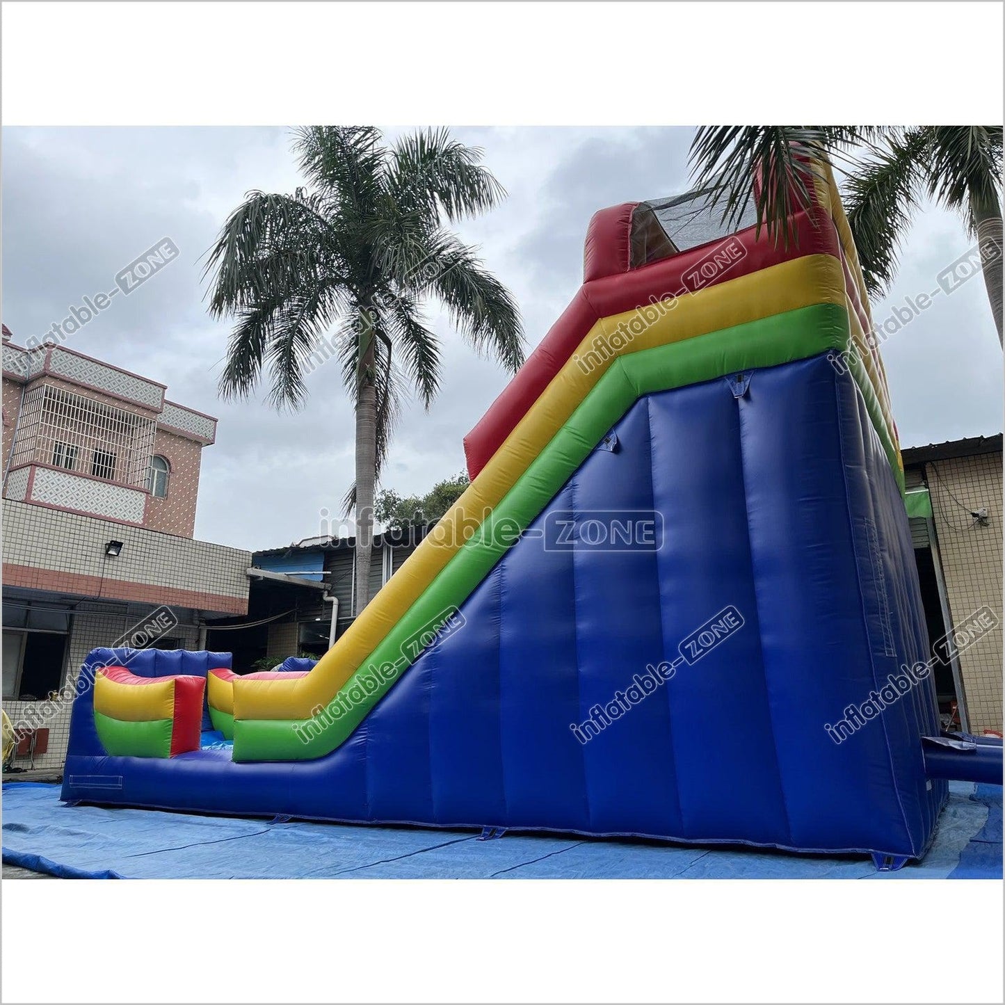 Inflatable Dry Slide Jumper Big Inflatable Slide Rainbow Large Blow Up Slide - Inflatable-Zone