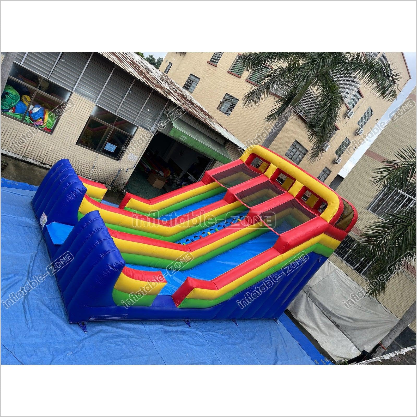 Inflatable Dry Slide Jumper Big Inflatable Slide Rainbow Large Blow Up Slide - Inflatable-Zone