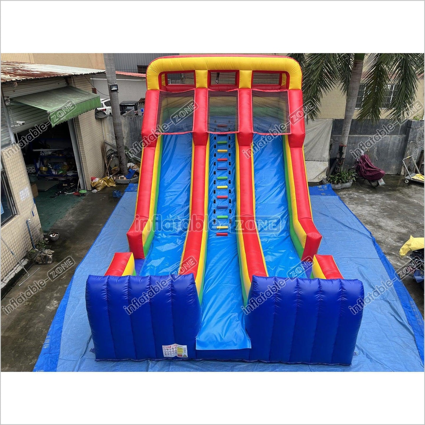 Inflatable Dry Slide Jumper Big Inflatable Slide Rainbow Large Blow Up Slide - Inflatable-Zone