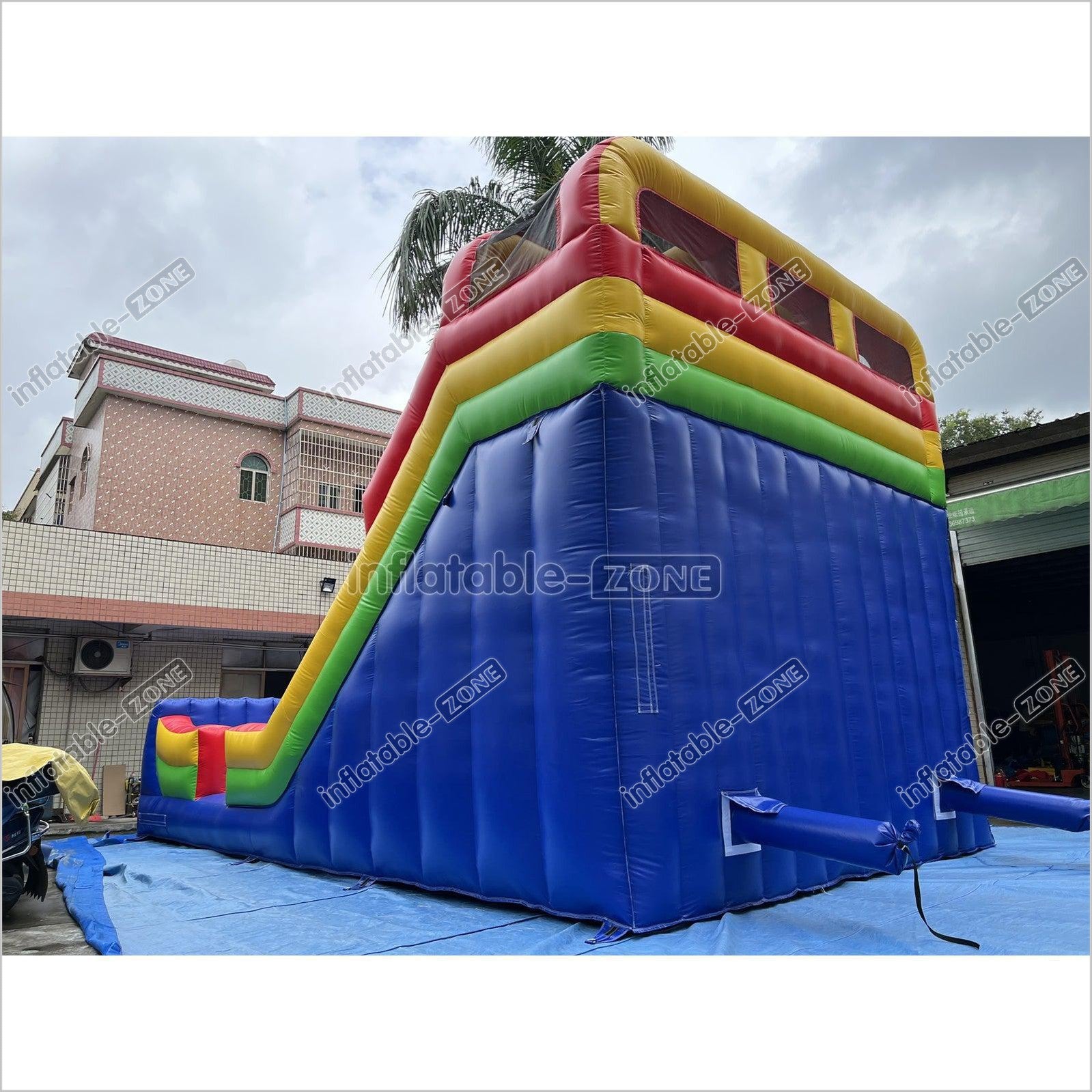 Inflatable Dry Slide Jumper Big Inflatable Slide Rainbow Large Blow Up Slide - Inflatable-Zone