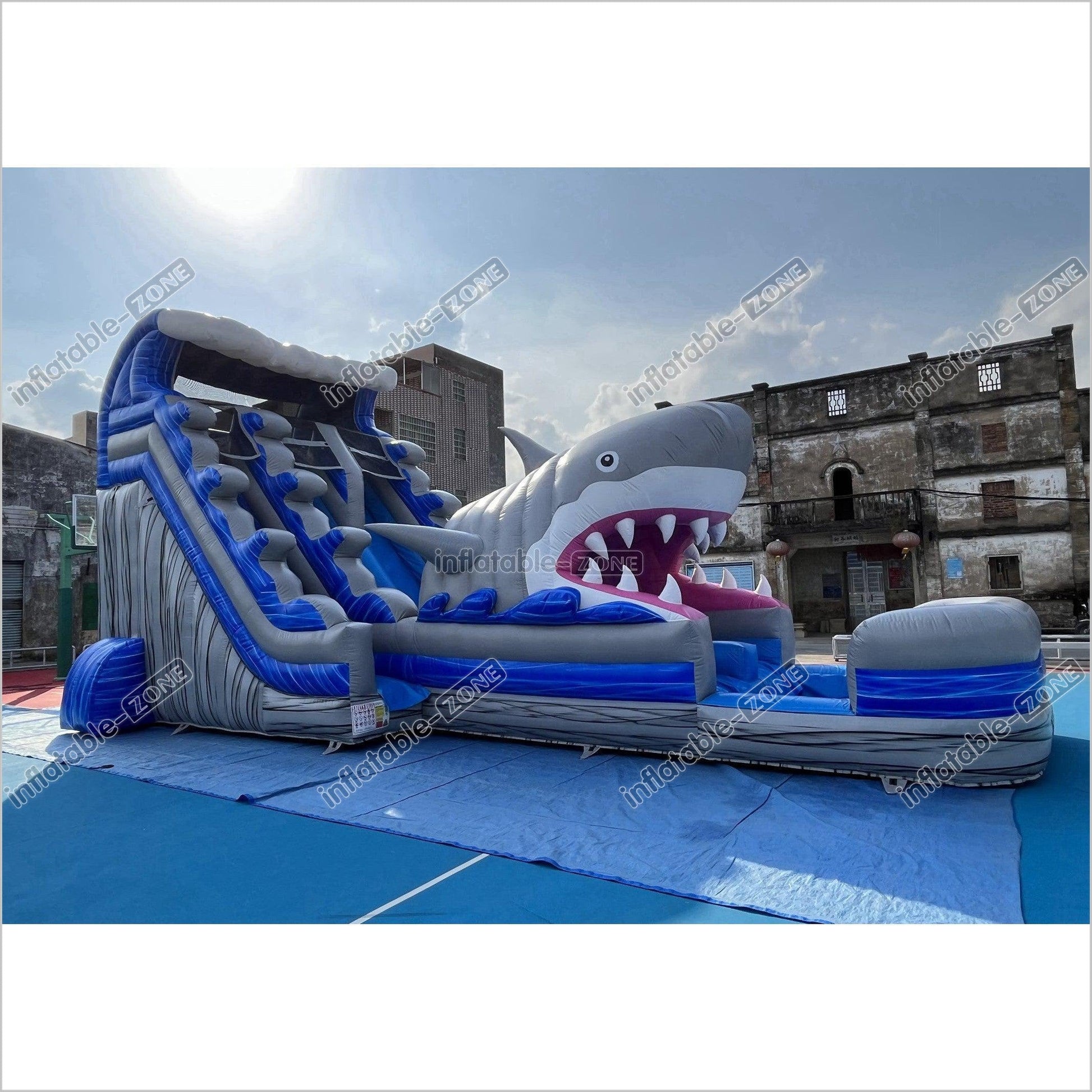 Commercial Grade Inflatable Water Slide Shark Blow Up Water Slide Inflatable Slide for Party Event - Inflatable-Zone