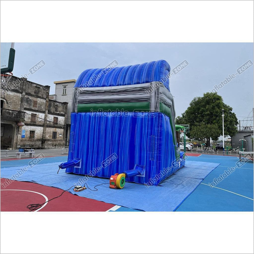 Tropical Water Slide Bounce House Wet Dry Blow Up Bouncy Castle Party Inflatable With Pool - Inflatable-Zone