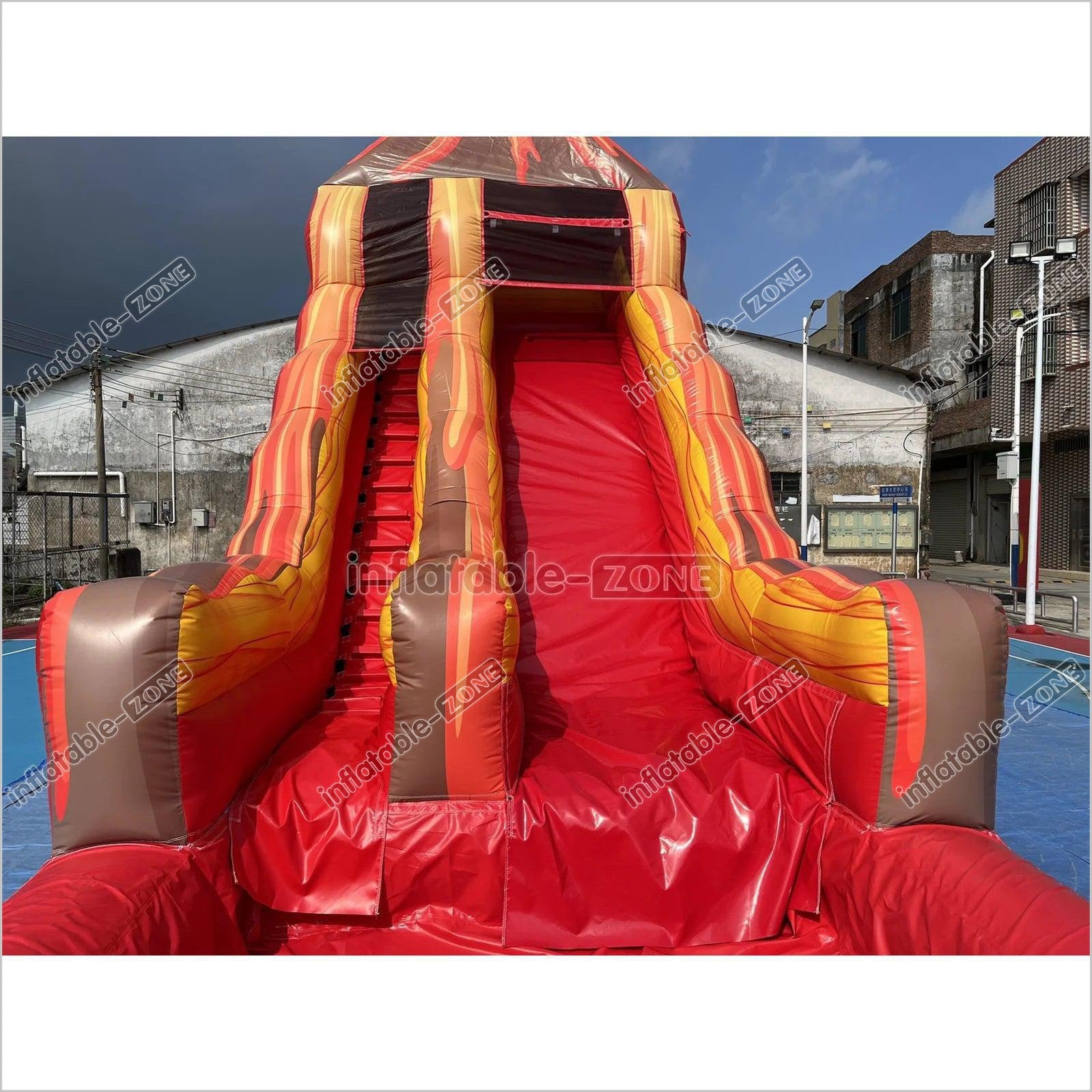 Inflatable Outdoor Water Slides, Commercial Water Slide With Inflatable Pool Combo - Inflatable-Zone