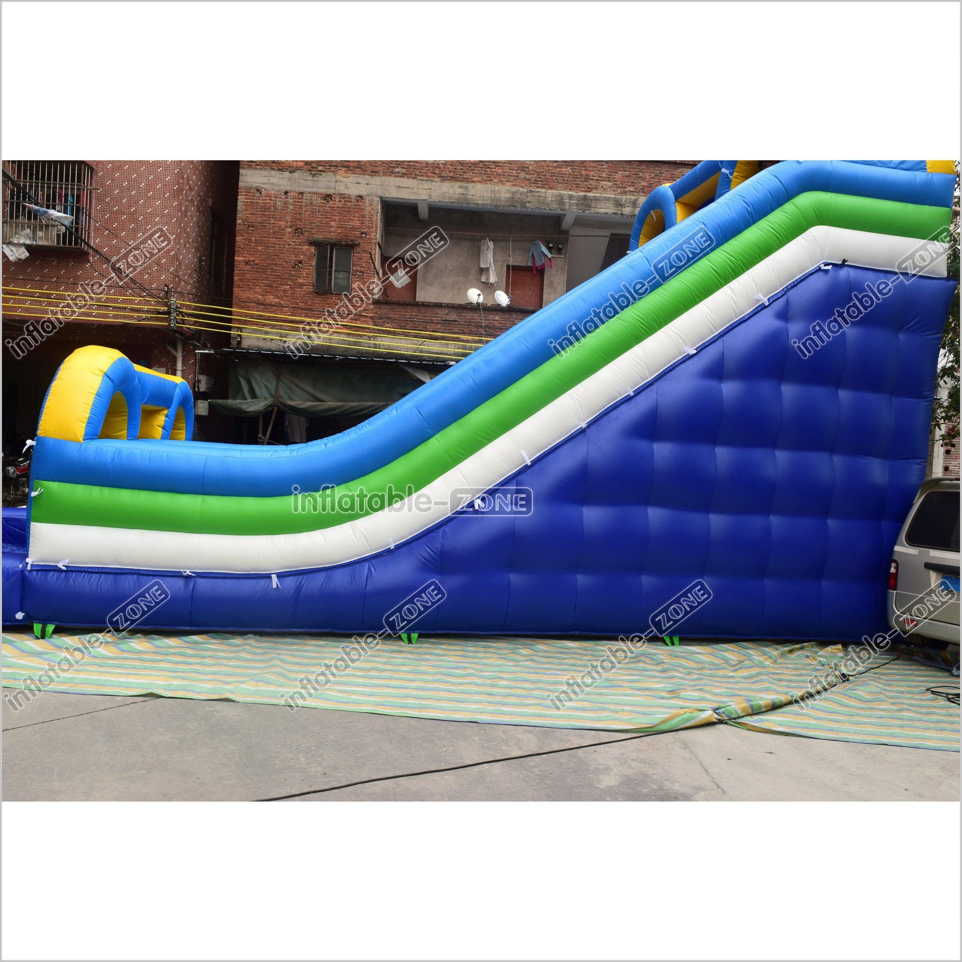 Sunny And Fun Double Water Slide Giant Commercial Inflatable Bouncy Slide With Pool For Children - Inflatable-Zone