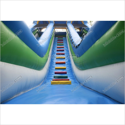 Sunny And Fun Double Water Slide Giant Commercial Inflatable Bouncy Slide With Pool For Children - Inflatable-Zone