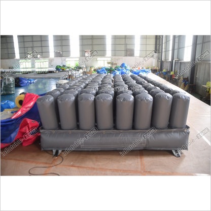 Indoor Trampoline Park Inflatable Foam Pit Air Bag Sealed Top Cover Inflatable Jump Stunt Airbag With Pillars - Inflatable-Zone