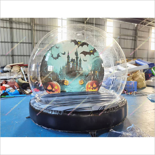 Inflatable Halloween Globe Haunted House Bounce House Pumpkin Snow Globe Bubble Photo Booth Airblown Inflatables - Inflatable-Zone