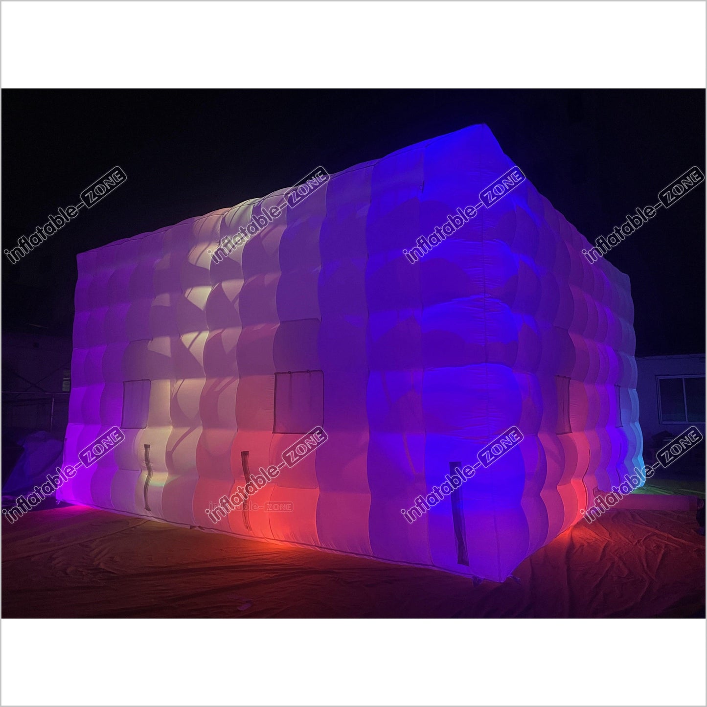 Outdoor Inflatable Nightclub White Large Inflatable Party Tent With LED Lights - Inflatable-Zone