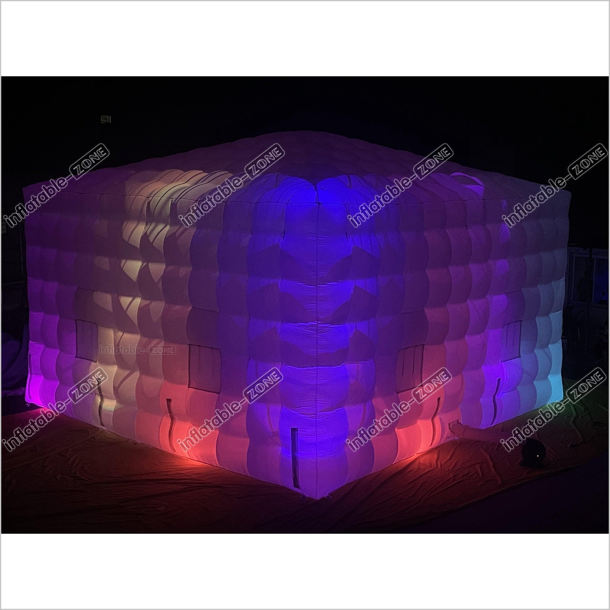 Outdoor Inflatable Nightclub White Large Inflatable Party Tent With LED Lights - Inflatable-Zone