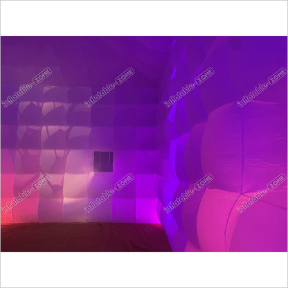 Outdoor Inflatable Nightclub White Large Inflatable Party Tent With LED Lights - Inflatable-Zone