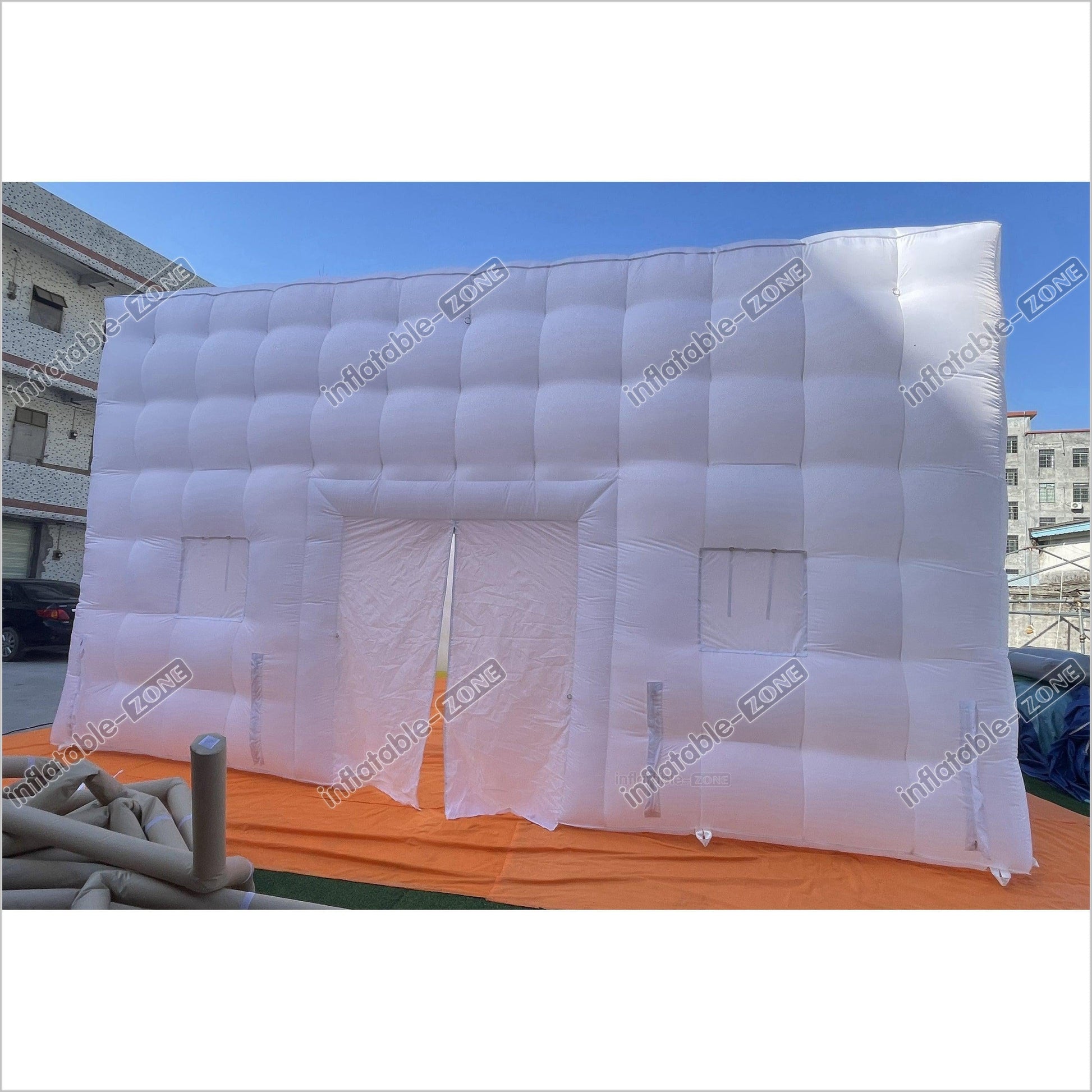 Outdoor Inflatable Nightclub White Large Inflatable Party Tent With LED Lights - Inflatable-Zone