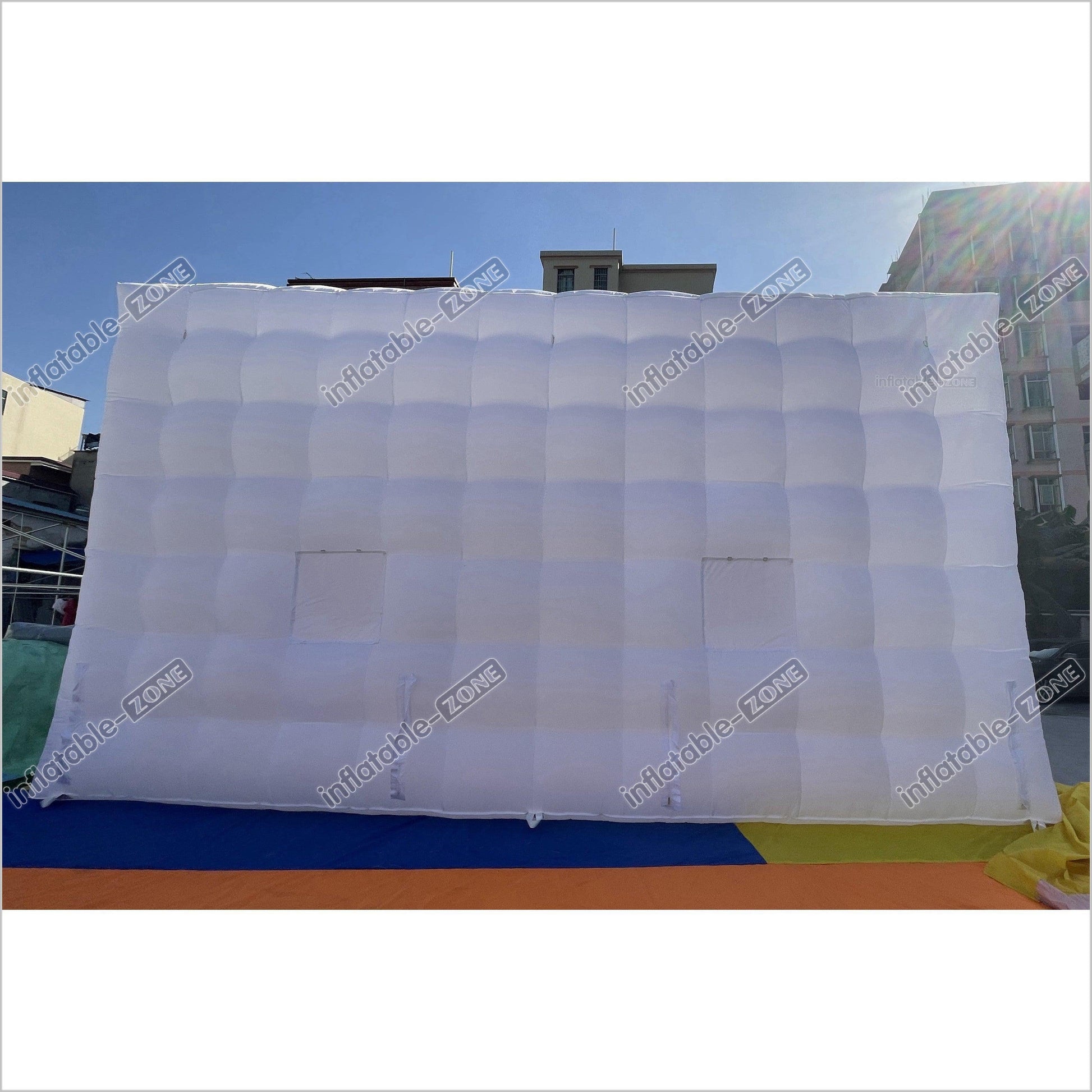 Outdoor Inflatable Nightclub White Large Inflatable Party Tent With LED Lights - Inflatable-Zone