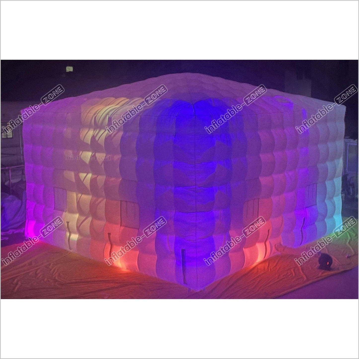 Outdoor Inflatable Nightclub White Large Inflatable Party Tent With LED Lights - Inflatable-Zone