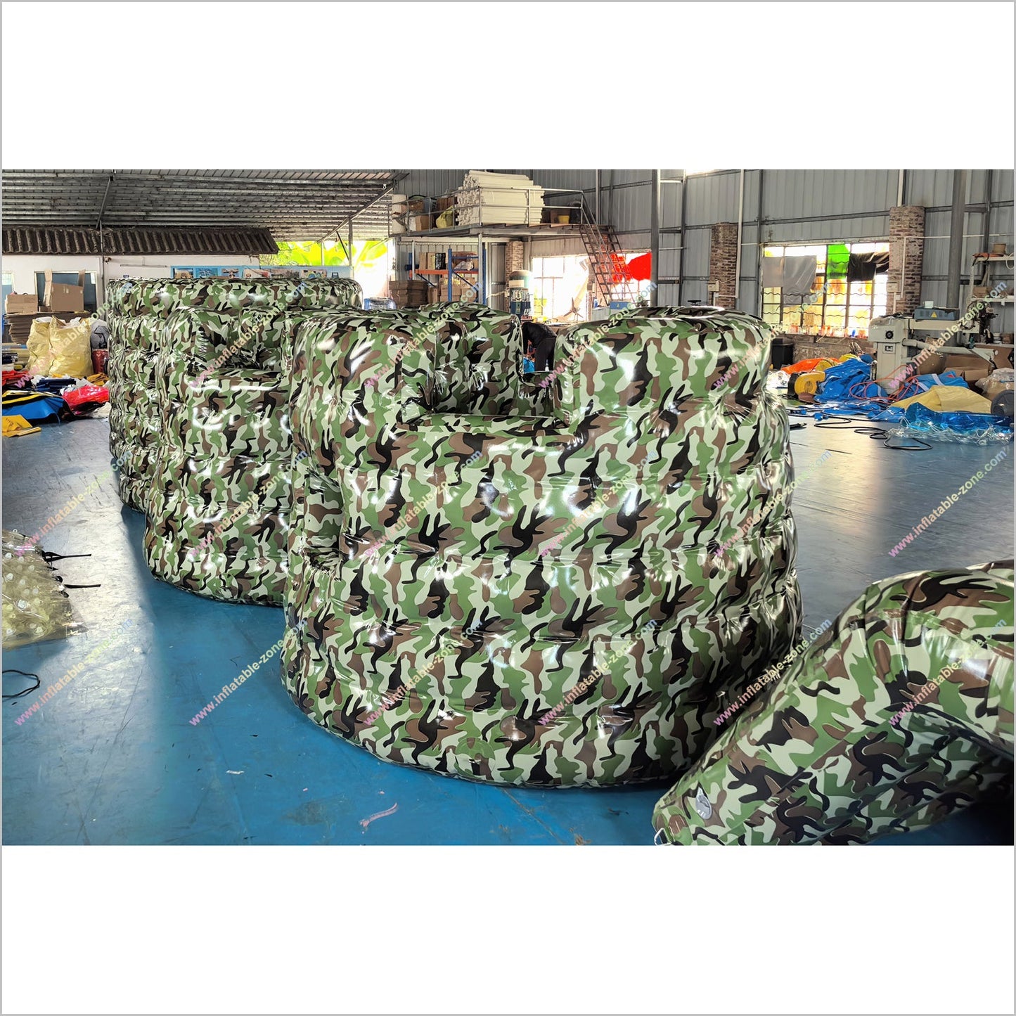 Inflatable Paintball Bunkers CS Games Sports Team Building Activities Camouflage Wall Bunker Inflatable - Inflatable-Zone