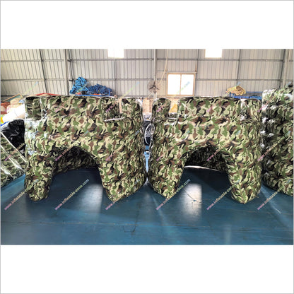 Inflatable Paintball Bunkers CS Games Sports Team Building Activities Camouflage Wall Bunker Inflatable - Inflatable-Zone