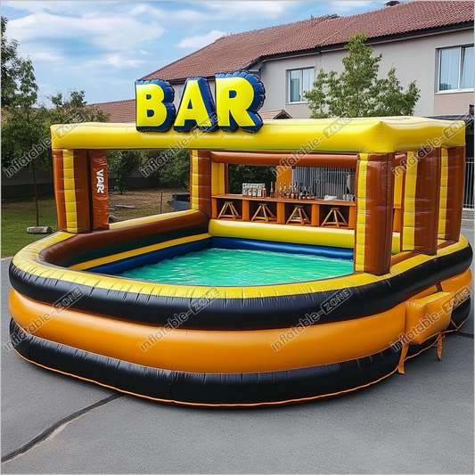 Large Inflatable Pool Bar Backyard Play Toys Pool Table Pub Near Me Swimming Pool Games For Adults - Inflatable-Zone