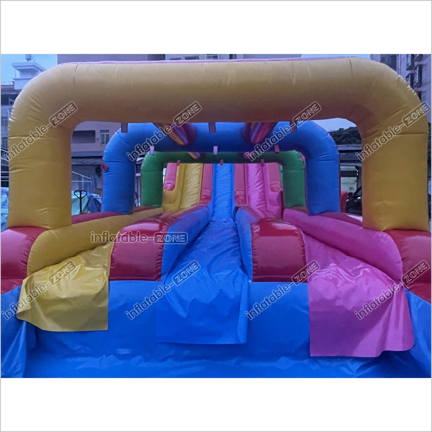 Large Outdoor Water Slide Jumping Castle Inflatable Pool Obstacle Water Slides For Kids - Inflatable-Zone