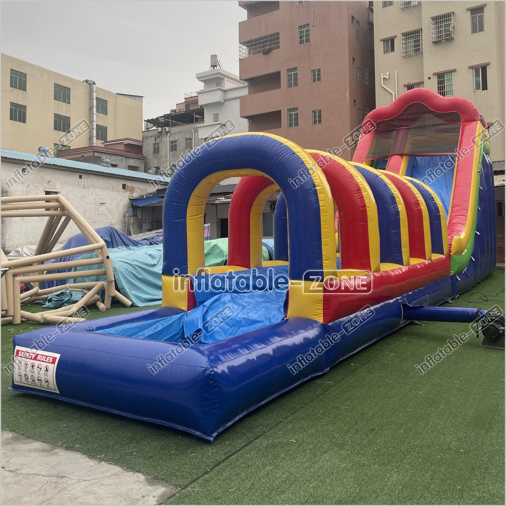 Inflatable Slip N Slide Inflatable Water Slide Large Outdoor Waterslide For Above Ground Pool - Inflatable-Zone