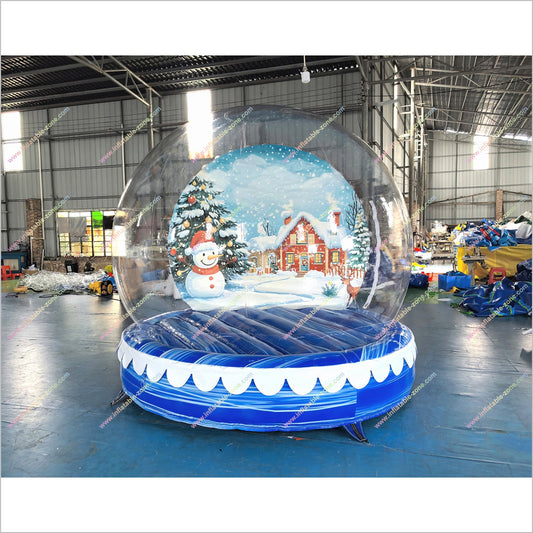 Holiday Party Themes Inflatable Snow Dome Bubble Bouncing Best Snow Globes Activities For Christmas Near Me - Inflatable-Zone
