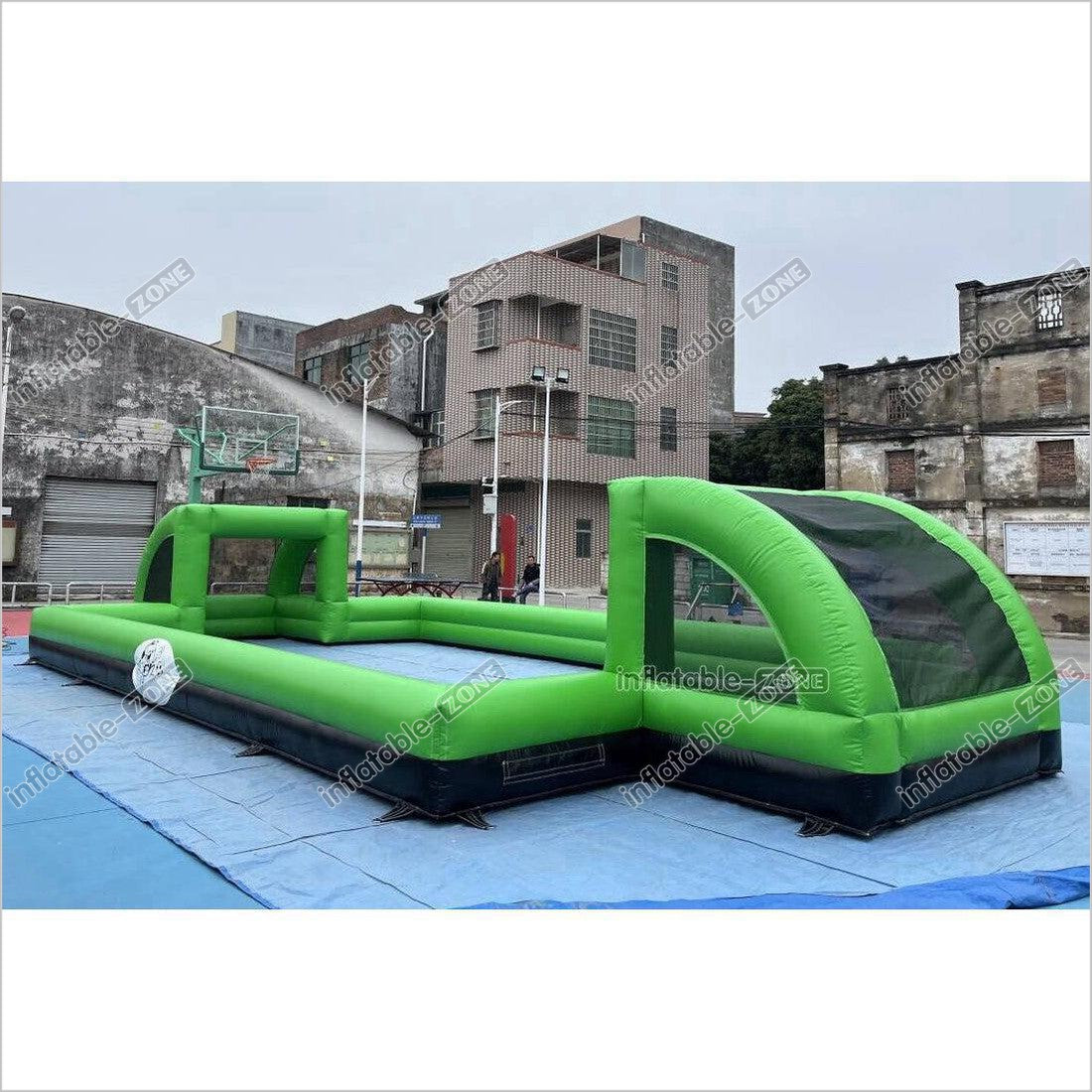 Giant Inflatable Soap Football Pitch Playground Soccer Field For Outdoor Sport And Play - Inflatable-Zone